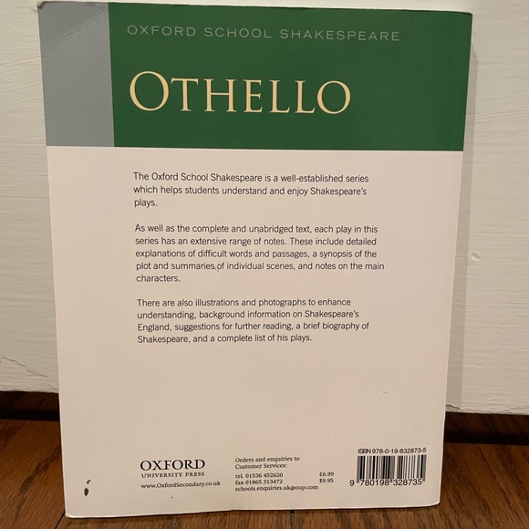 Othello Oxford School Shakespeare Play - Picture 2 of 2